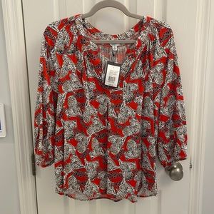 Crown & Ivy top - fun cheetah/leopard print!  Size S, NWT